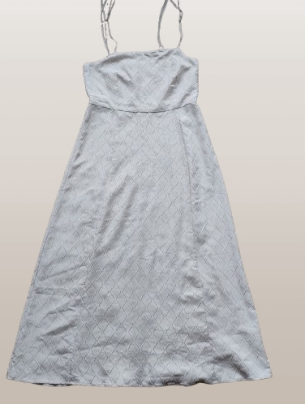 New Line & Dot‎ Maxi Dress Small Beige Textured Strappy